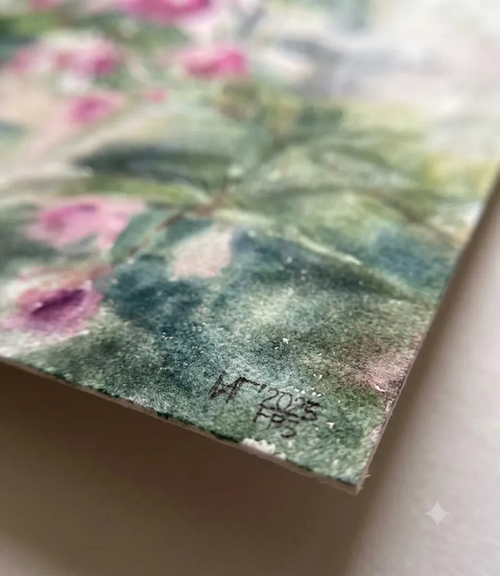 Légèreté en rose - signe par l'artiste "Iryna Grytsenko"