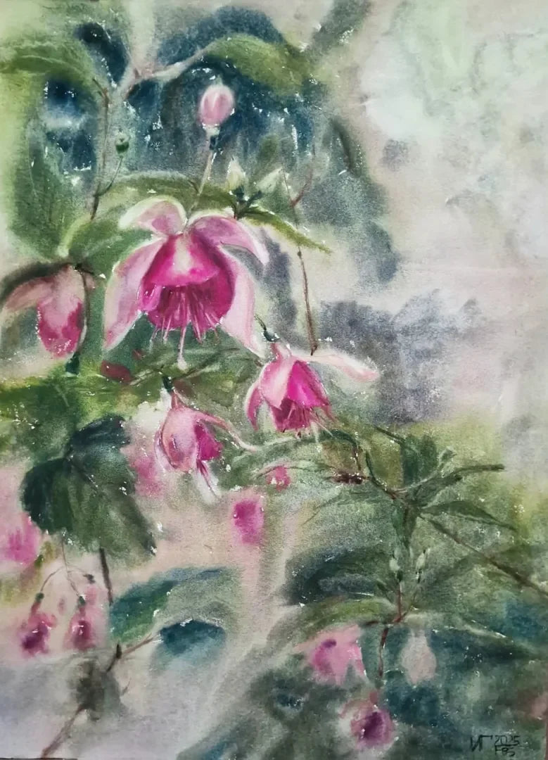 Légèreté en rose - signe par l'artiste "Iryna Grytsenko"