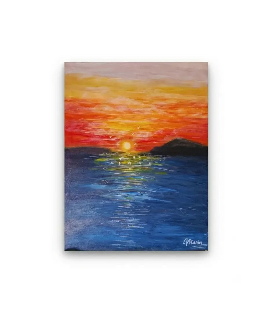 L'Étreinte du Soleil Marin - signe par l'artiste "Maria Bahite"