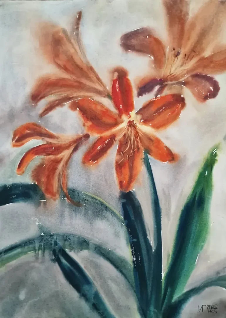 Ma clivia - signe par l'artiste "Iryna Grytsenko"