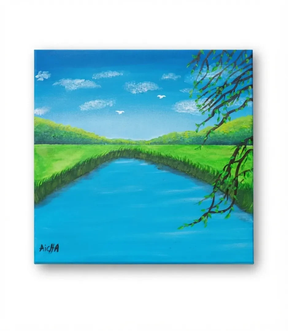 Échappée champêtre - signe par l'artiste "Aicha Zouhair"