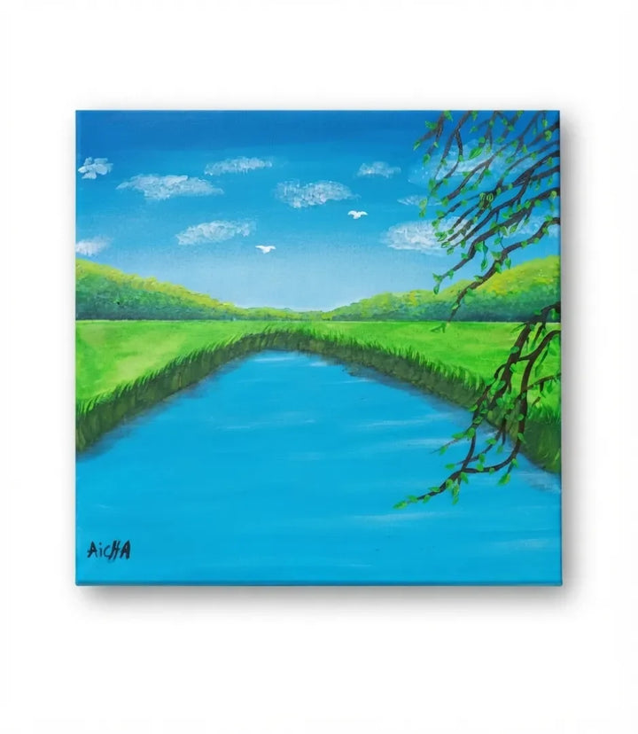 Échappée champêtre - signe par l'artiste "Aicha Zouhair"