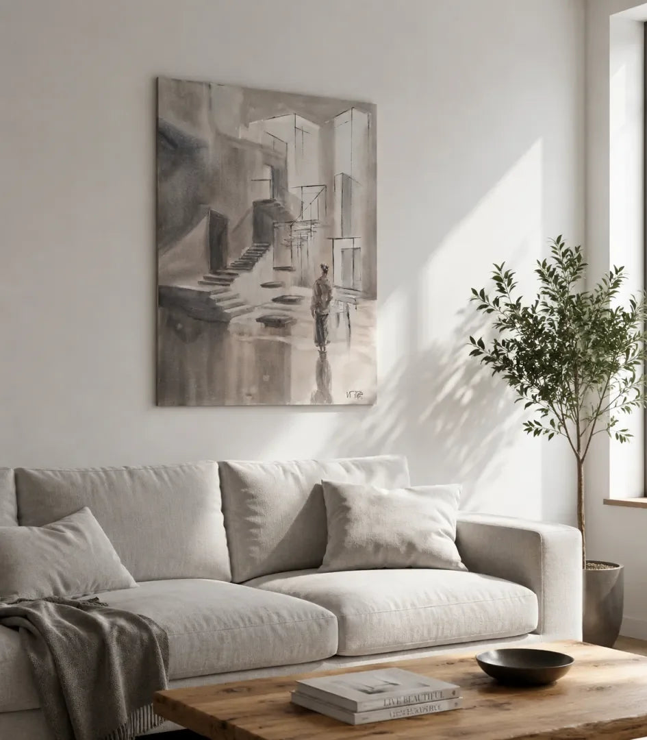 Entre les espaces - signe par l'artiste "Iryna Grytsenko"