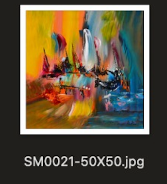 SM0021-50X50 بجودة ديلوكس مع إطار ذهبي