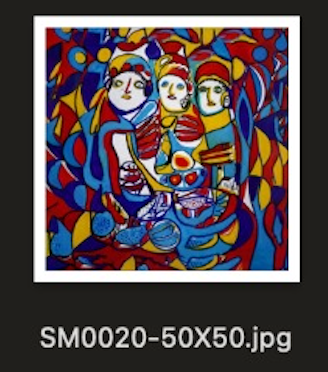 SM0020-50X50 بجودة ديلوكس مع إطار ذهبي