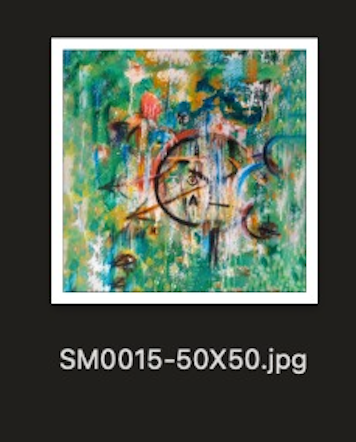 لوحة SM0015-50X50 بجودة ديلوكس مع إطار ذهبي