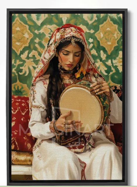 Amazigh Rhythm Flash Deal -50% 60X90 DELUXE CADRE NOIR
