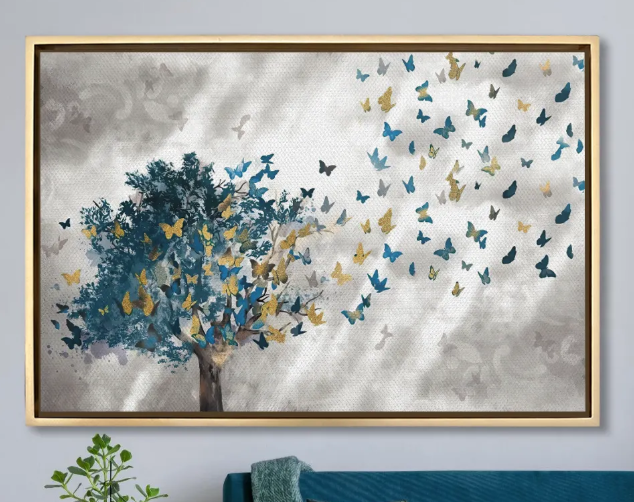 Butterfly effect 200x120 / Deluxe / Cadre doré
