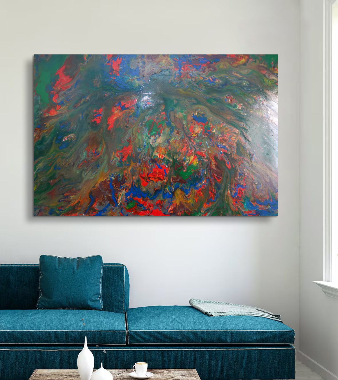 Éclat Tri couleur- signé par l'artiste Nada ZR.