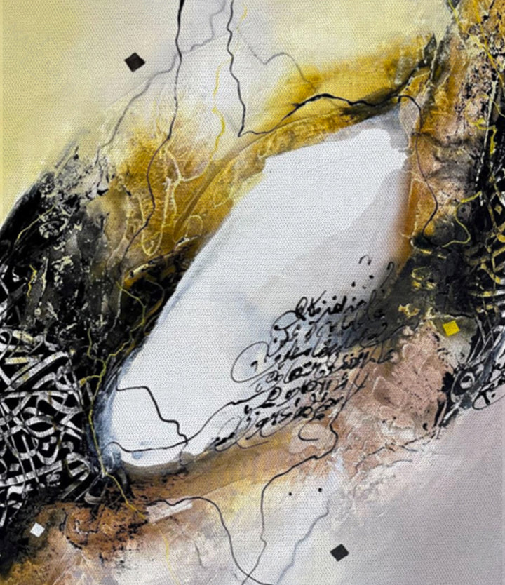 Free Letters 32- Tableau original signé par l'artiste Abdelkader K. – Massinart