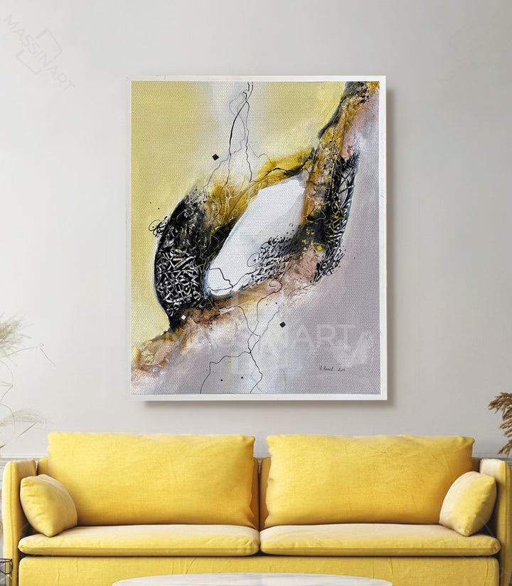 Free Letters 32- Tableau original signé par l'artiste Abdelkader K. – Massinart