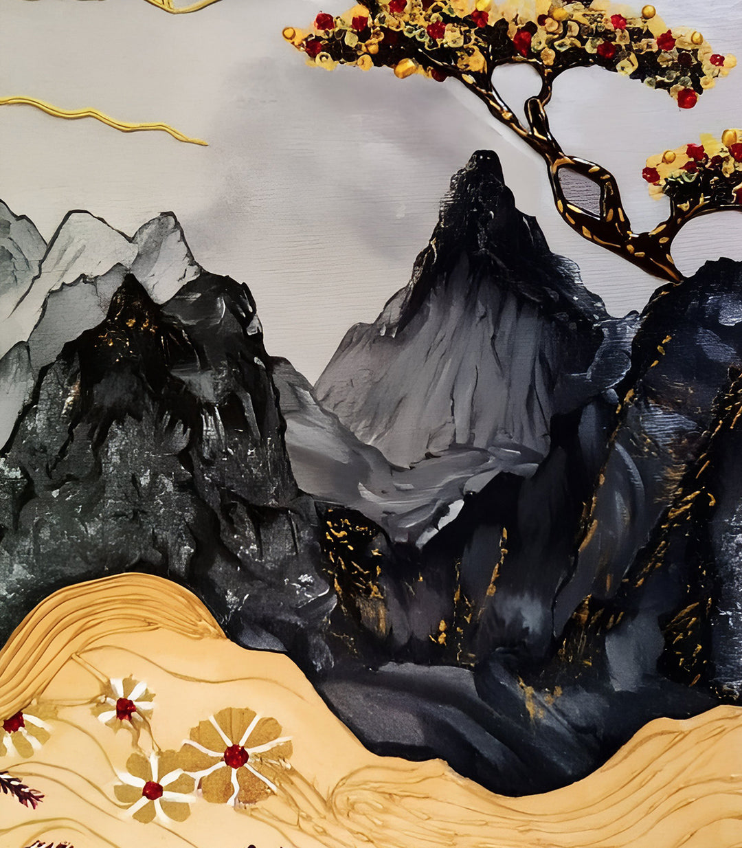 Entre la lumière et la cendre - signé par l'artiste Chaymae Boukouk