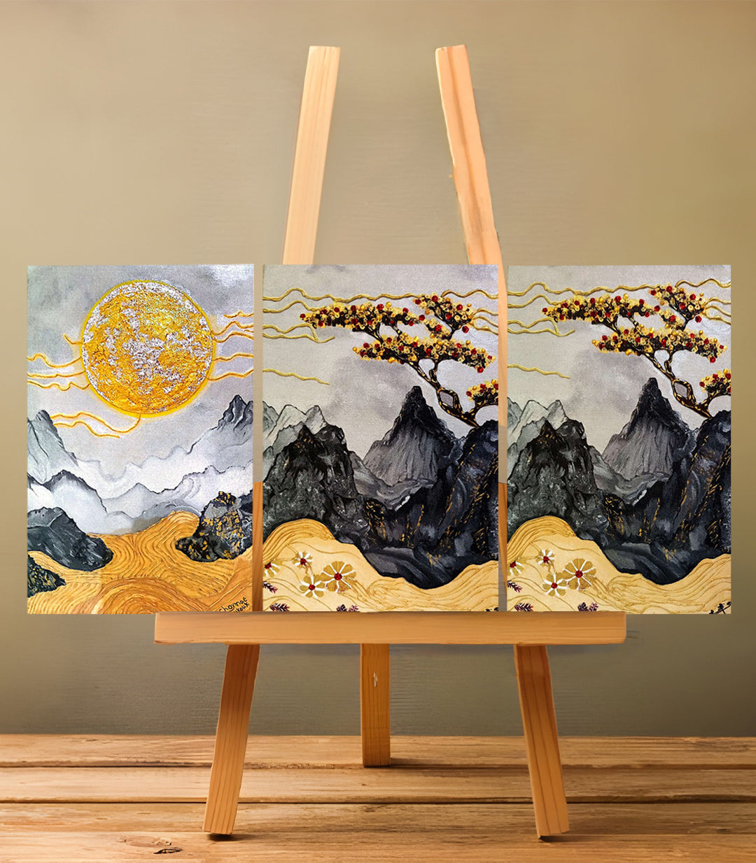 Entre la lumière et la cendre - signé par l'artiste Chaymae Boukouk