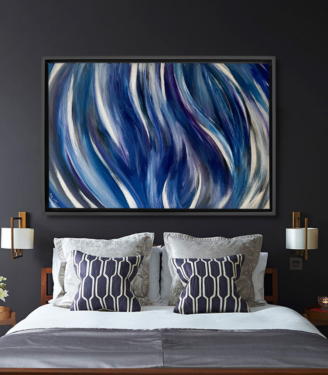 Ecume nocturne - signé par l'artiste Fatine El Mansour