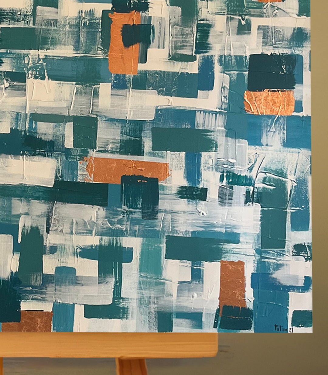 Camaïeu Vert - signé par l'artiste Fatine El Mansour