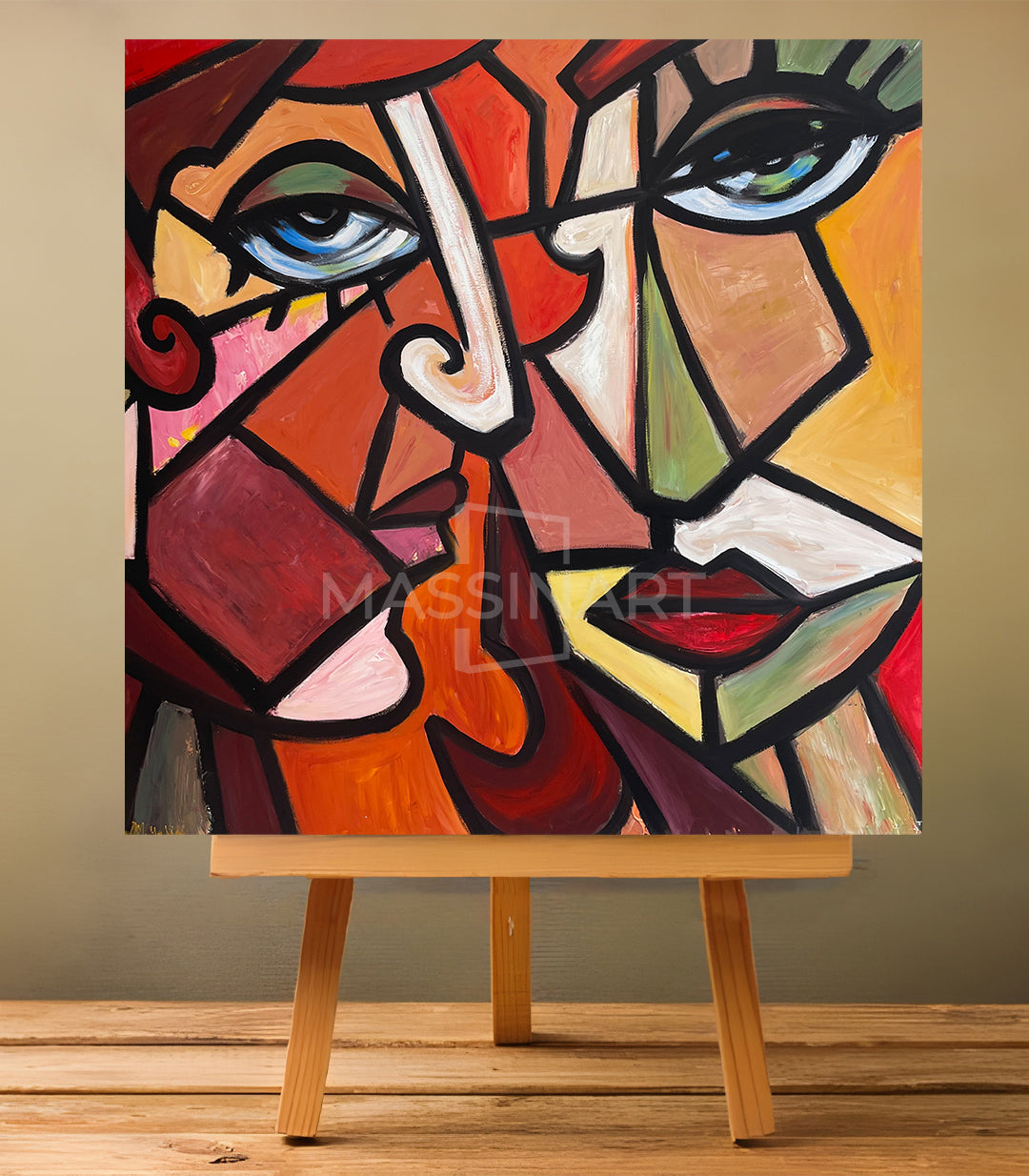 Cubist Emotion - signé par l'artiste Meryem YH.