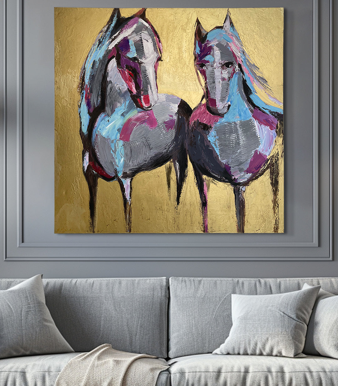 Golden Gallop - signé par l'artiste Meryem YH.