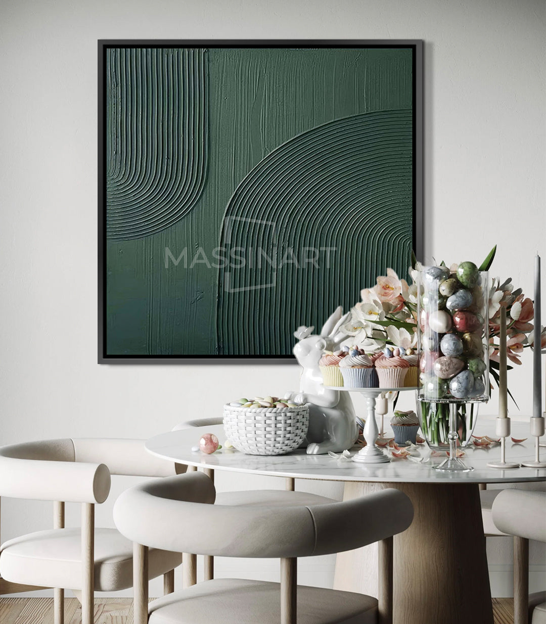 Verde Curvo- signé par l'artiste Dina ZR.