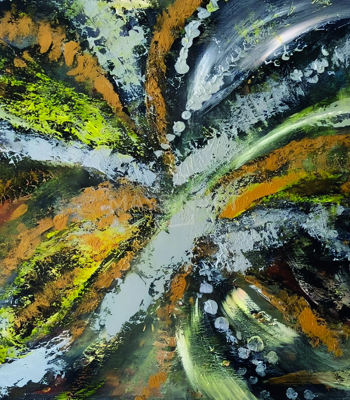 Fleur abstraite - signé par l'artiste Jihane Ouchrif. – Massinart