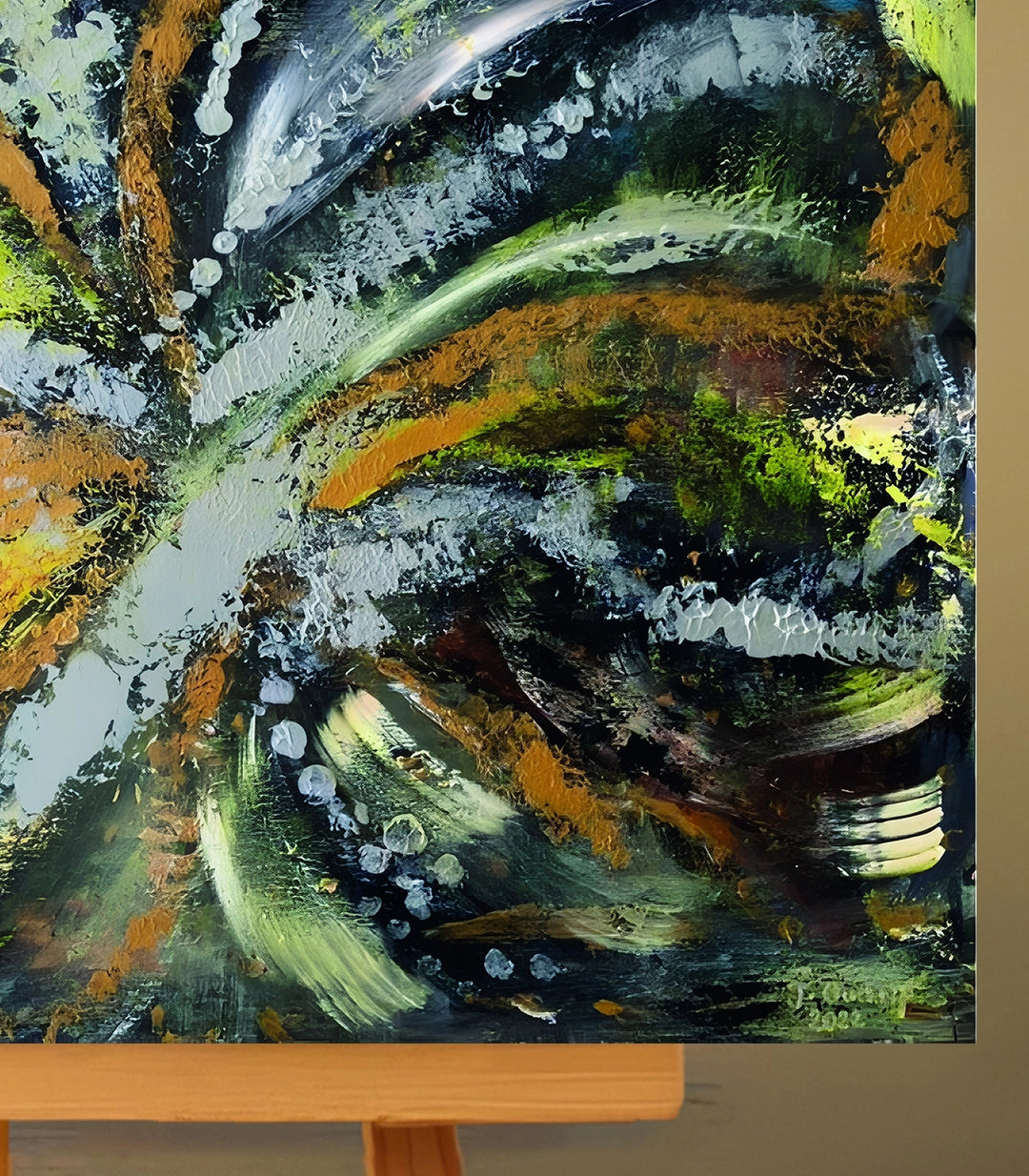 Fleur abstraite - signé par l'artiste Jihane Ouchrif.