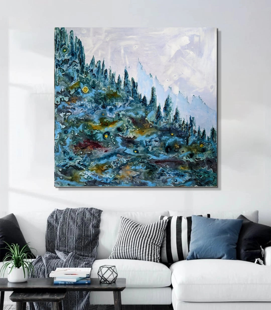 La Montagne Blanche - signé par l'artiste Latifa Tahraoui