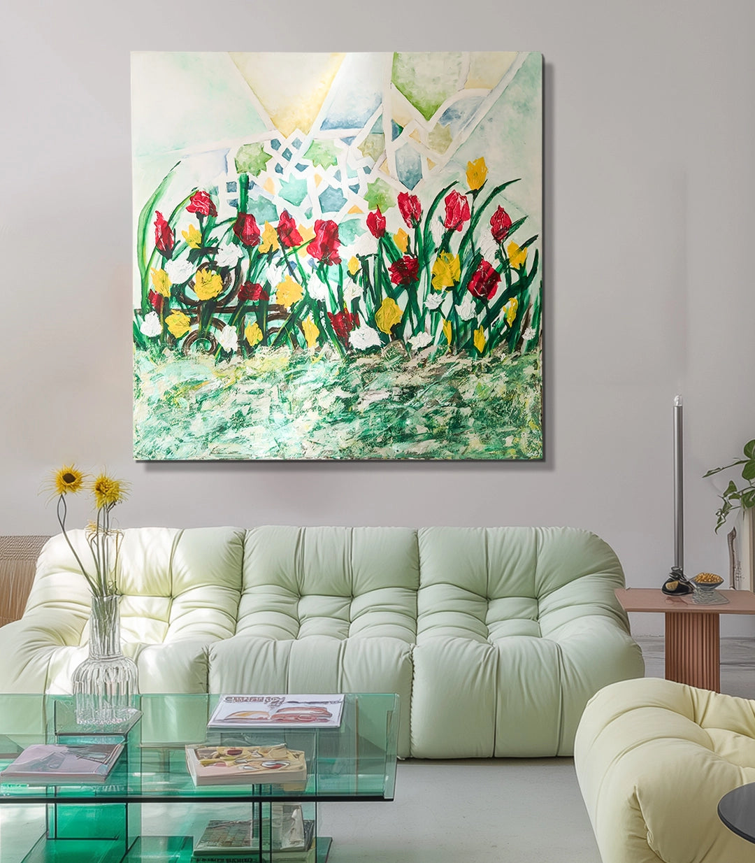 Joie - signé par l'artiste Latifa Tahraoui