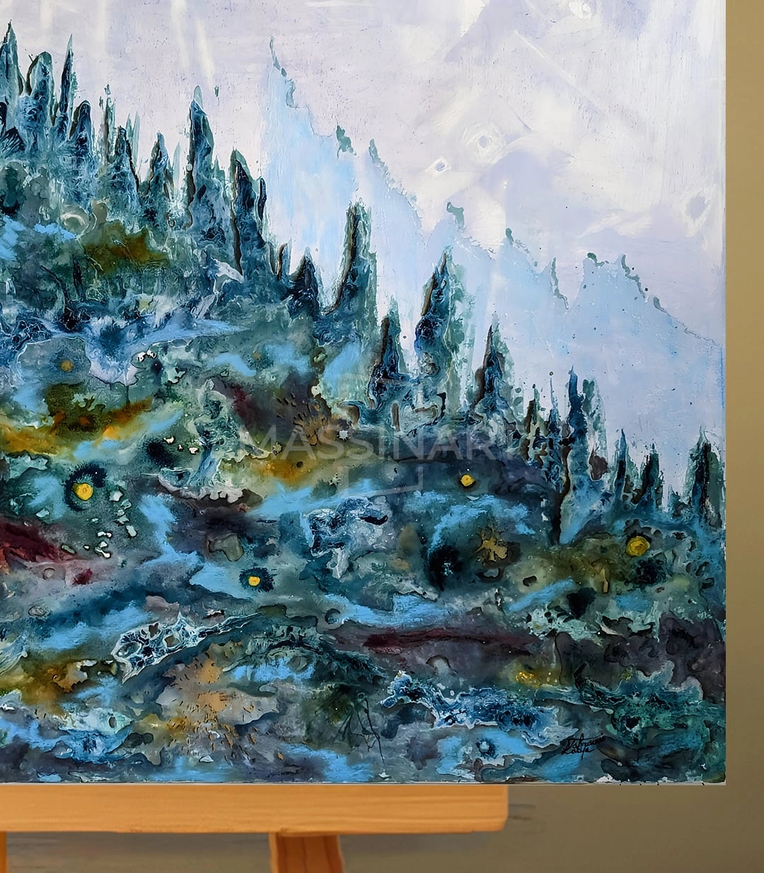 La Montagne Blanche - signé par l'artiste Latifa Tahraoui