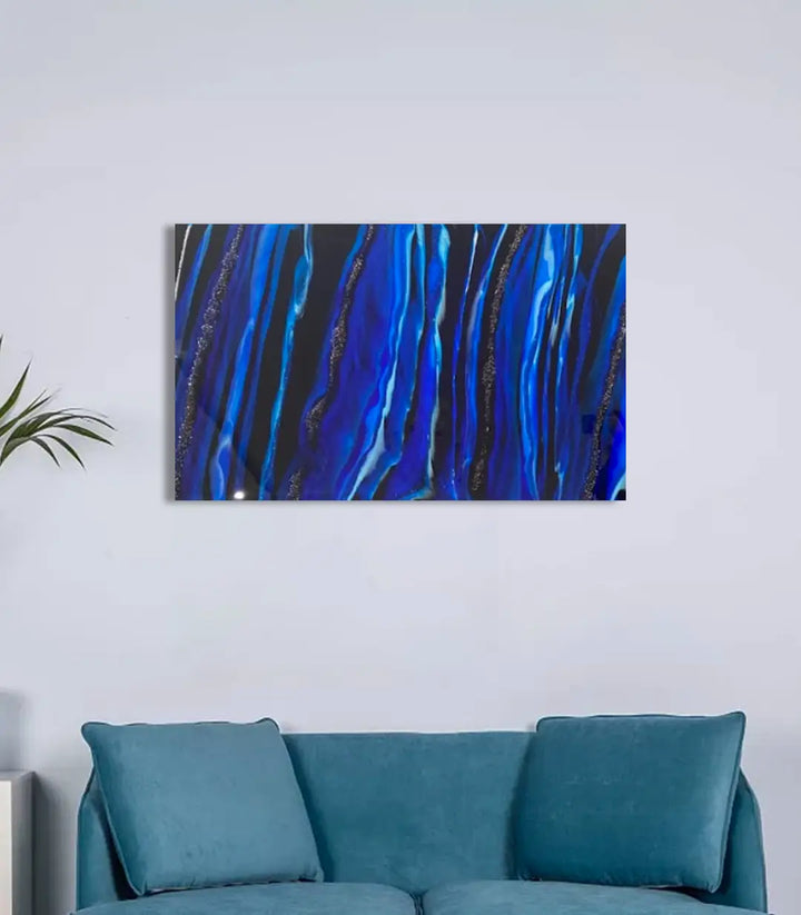 Blue Eclipse - signé par l'artiste Maryam Youssefi – Massinart