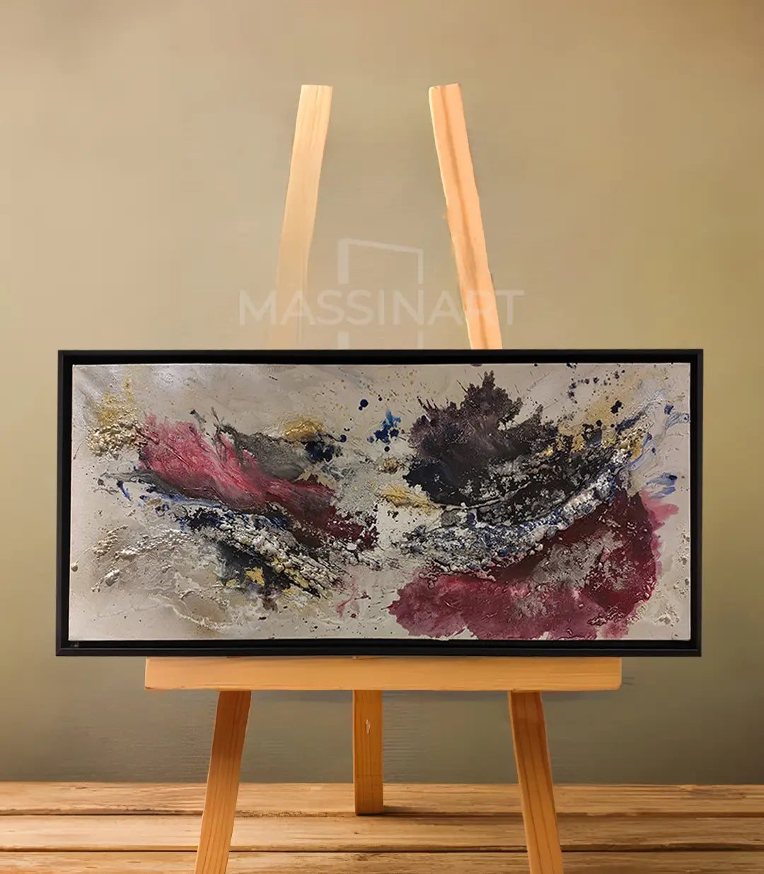 Rose Abstract - Tableau original signé par l'artiste Meryem YH
