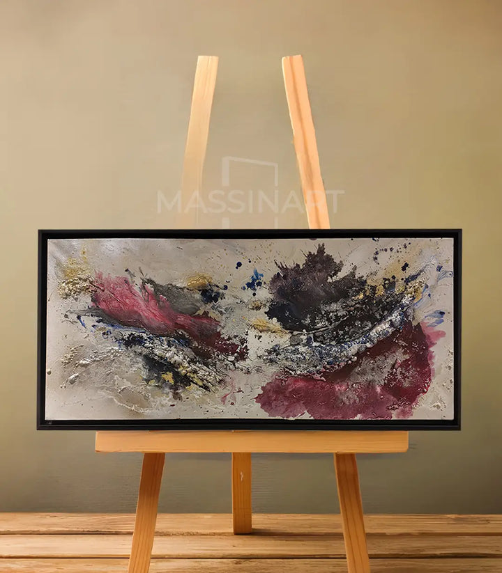 Rose Abstract - Tableau original signé par l'artiste Meryem YH