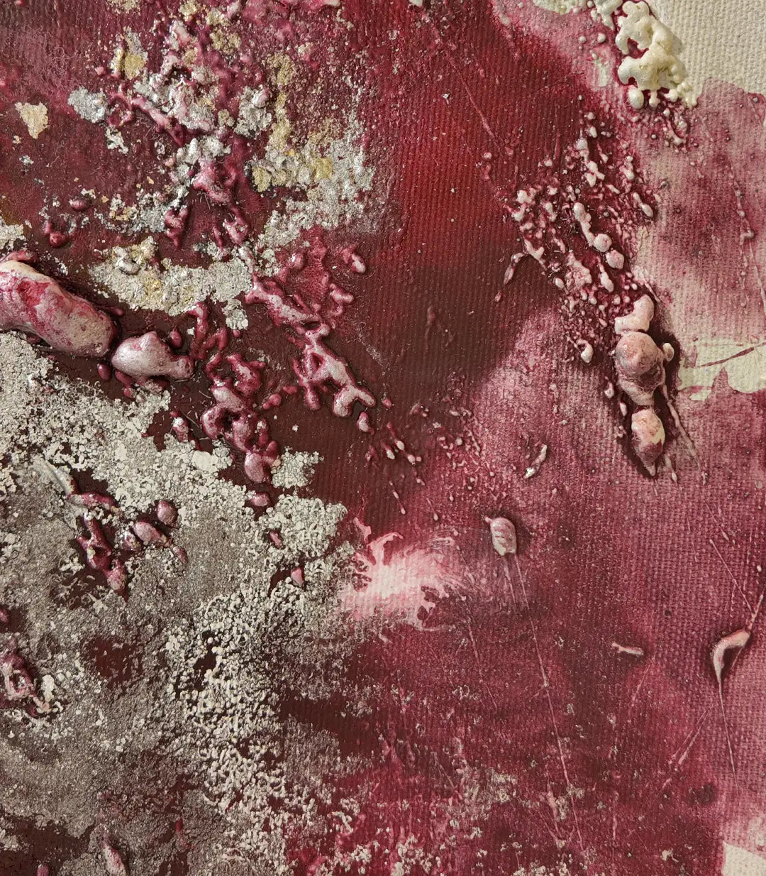 Rose Abstract - Tableau original signé par l'artiste Meryem YH