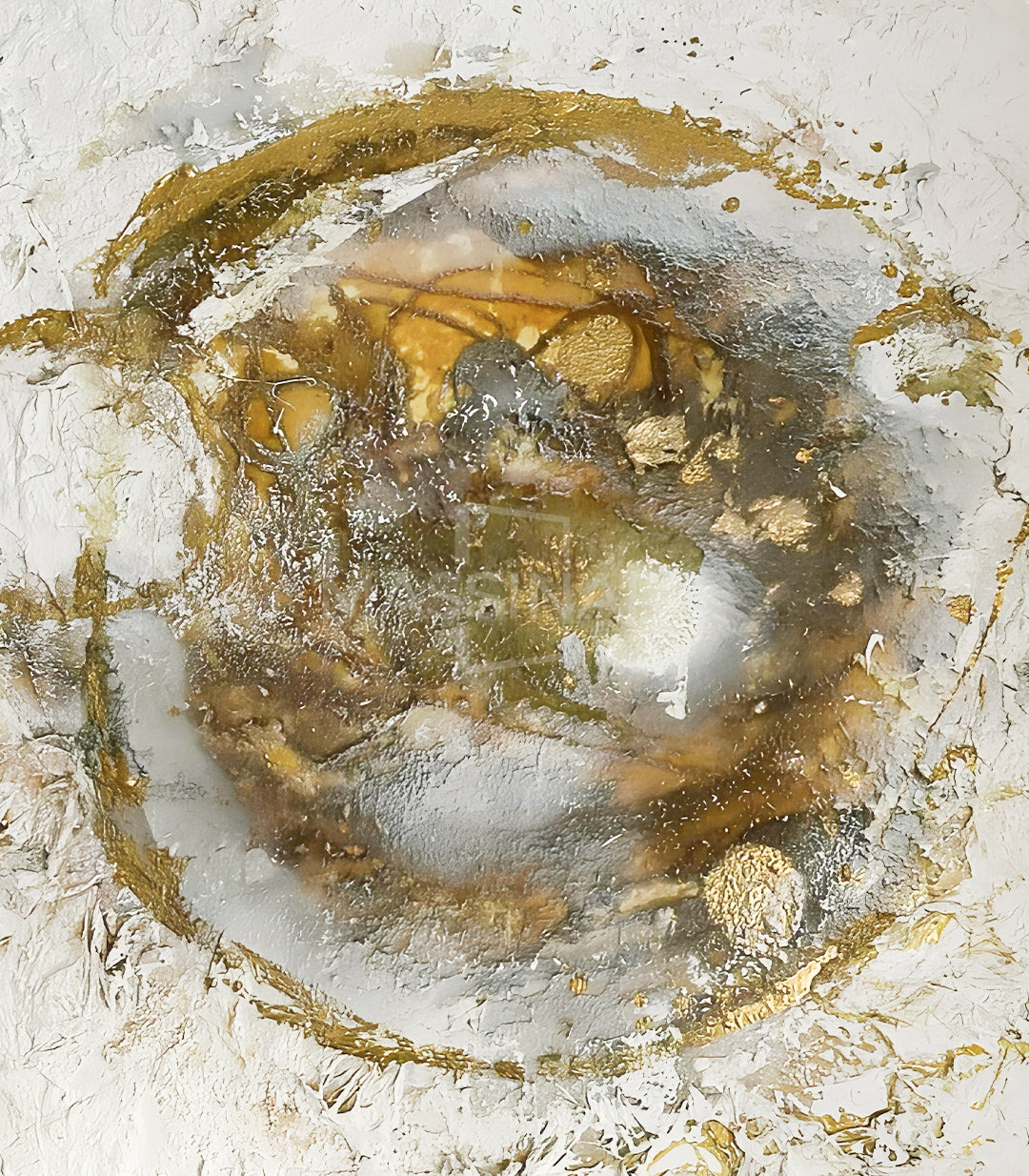 Golden Aura - signé par l'artiste Samira AKR.