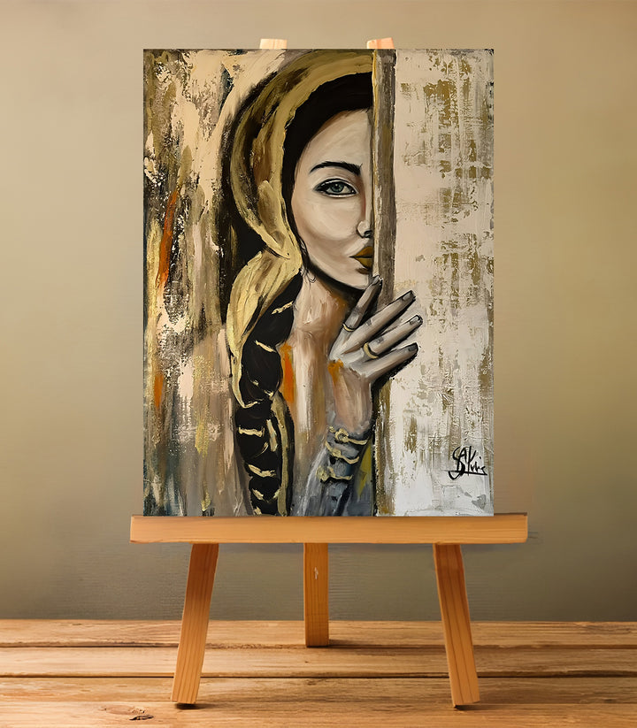 Behind the Wall - signé par l'artiste Samira AKR.