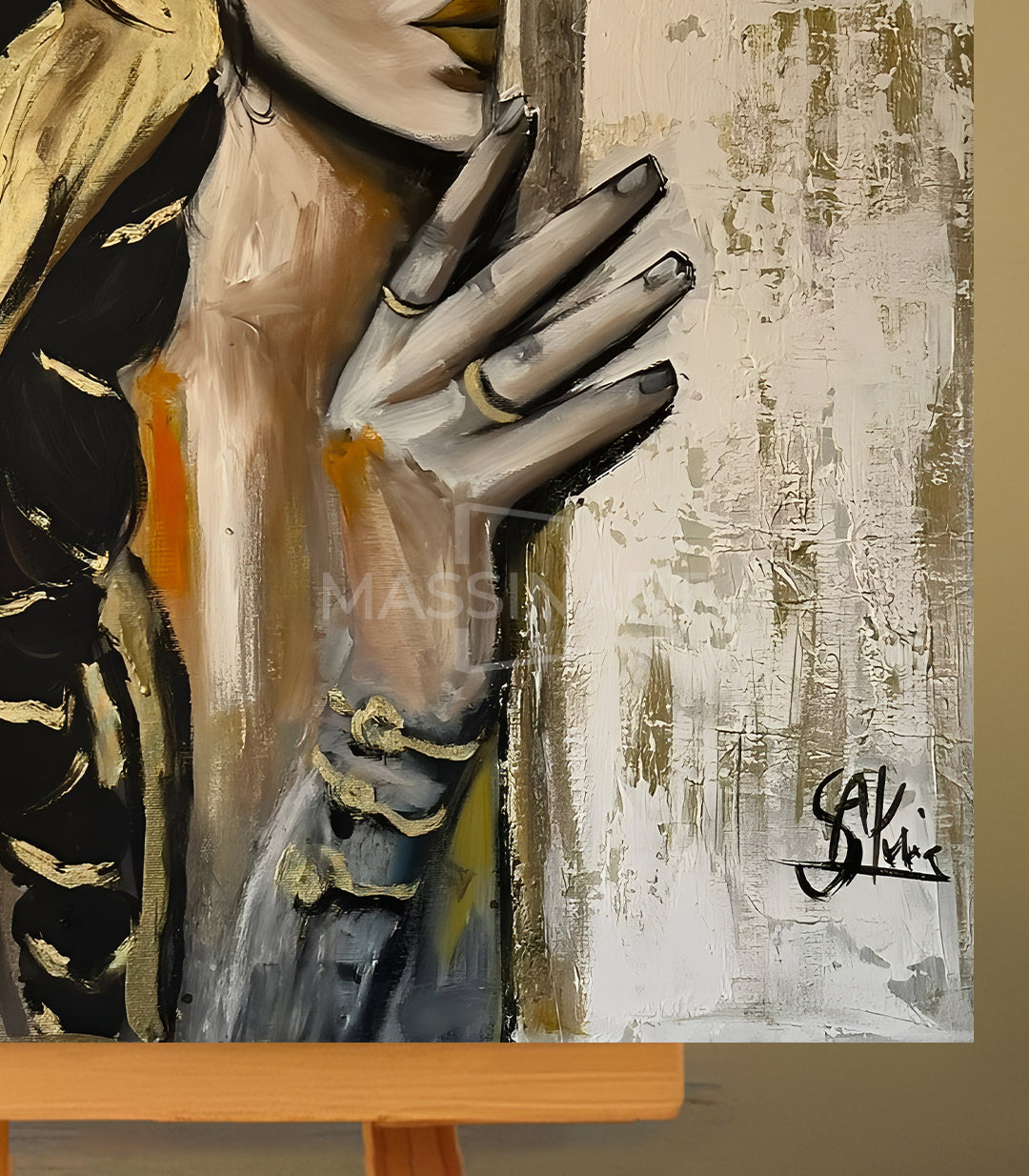 Behind the Wall - signé par l'artiste Samira AKR.