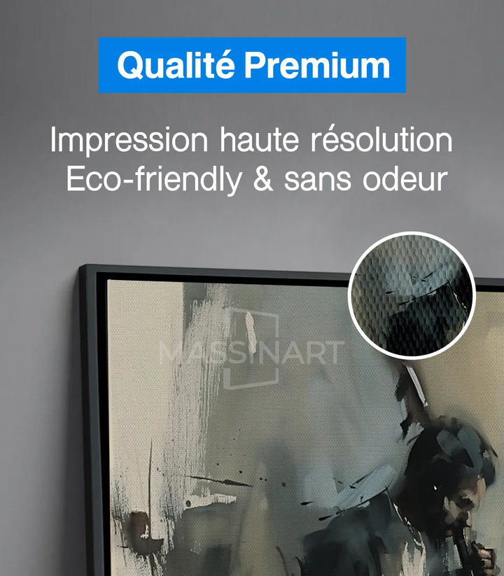 Tableau Passion en mise en situation décoration mur couloir Massinart