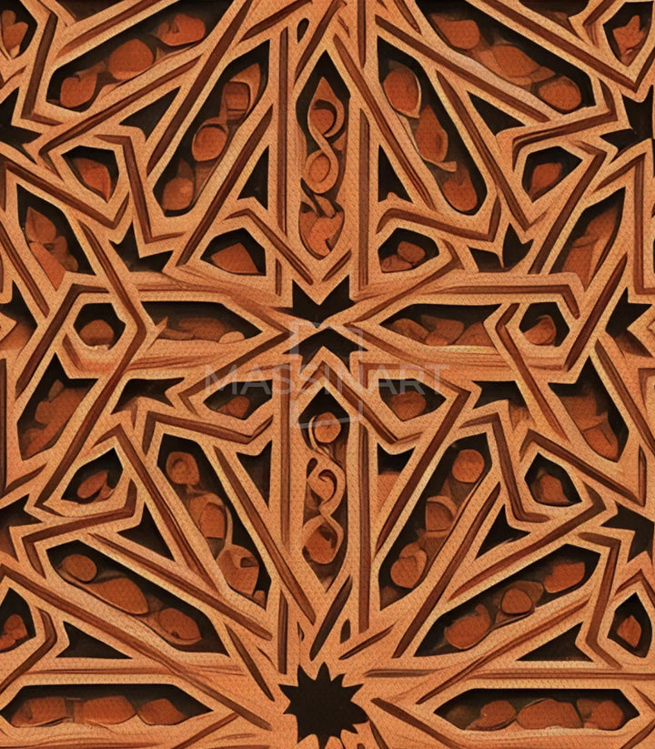 Détail porte ferrures dorées marocaine Massinart