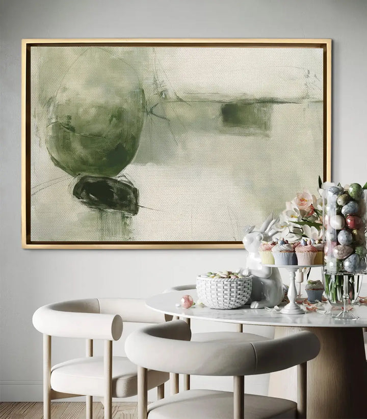 Tableau Verdra en mise en situation salon moderne — Massinart