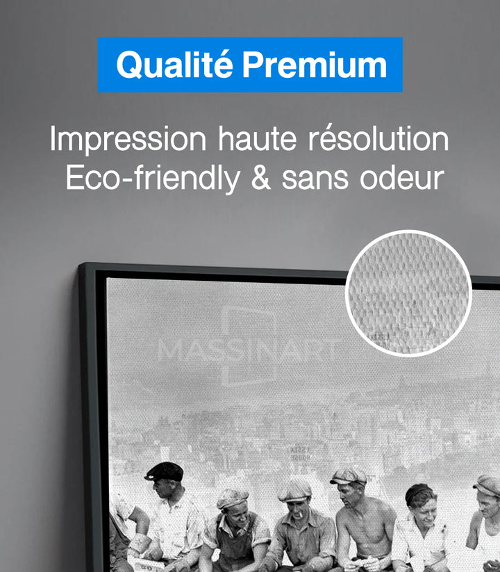 Ambiance salon maison — Tableau vintage urbain construction Massinart