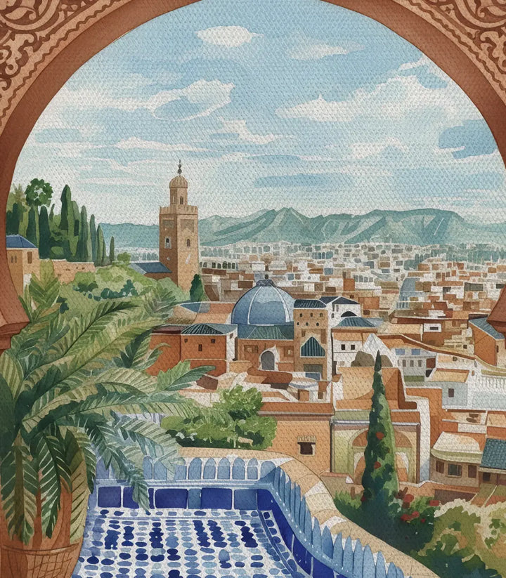 Tableau Médina vue rapprochée détails architecturaux Massinart