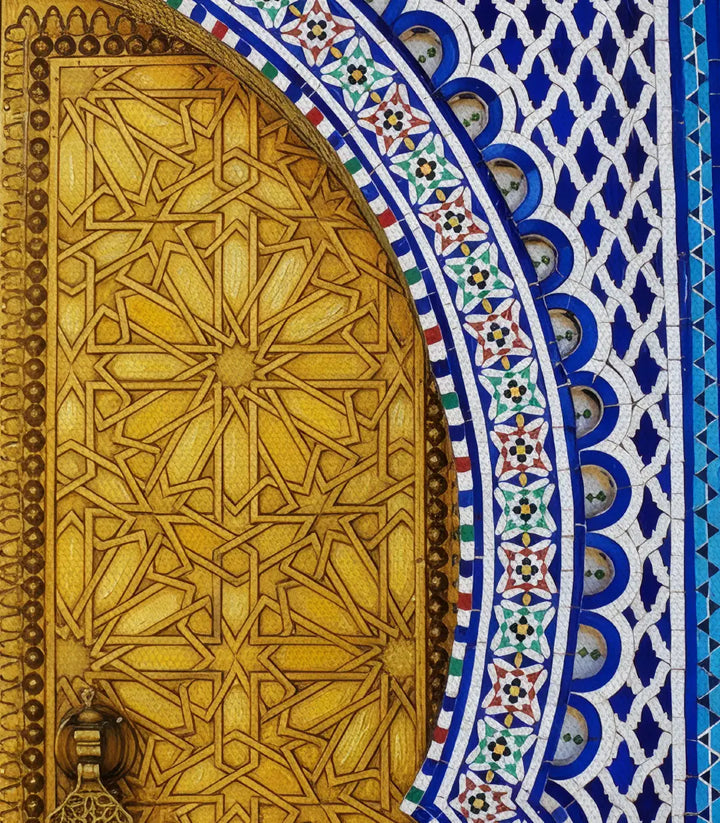 Mise en situation Golden Mosaic chambre décoration intérieur Massinart