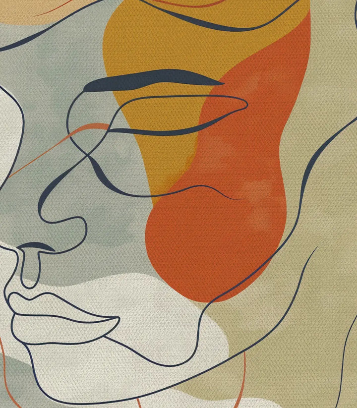 Tableau Face in Lines Massinart — emballage livraison prêt à accrocher