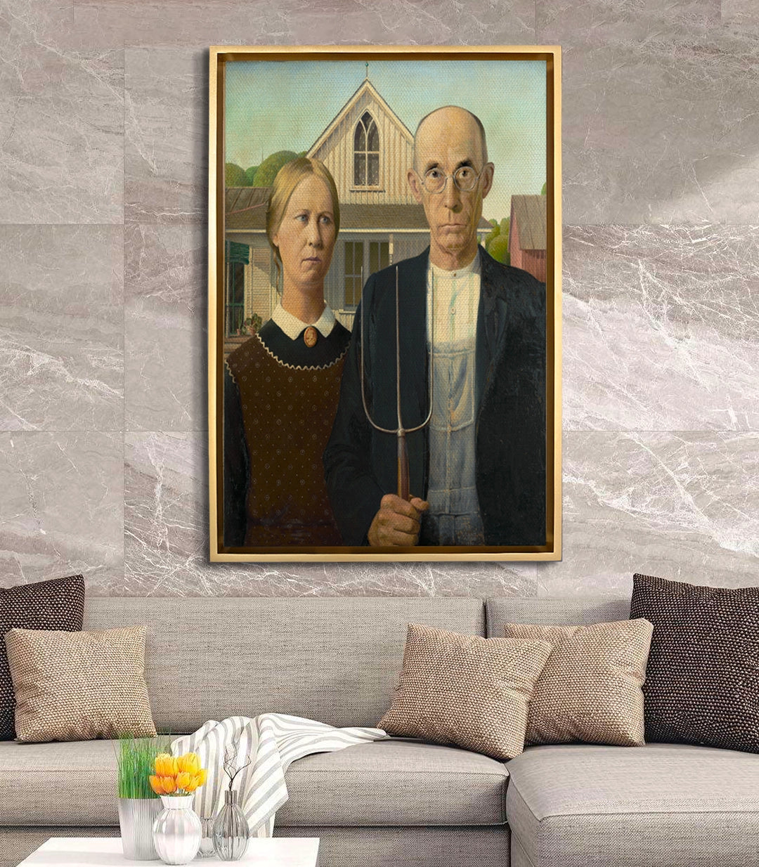 American Gothic By Grant Wood