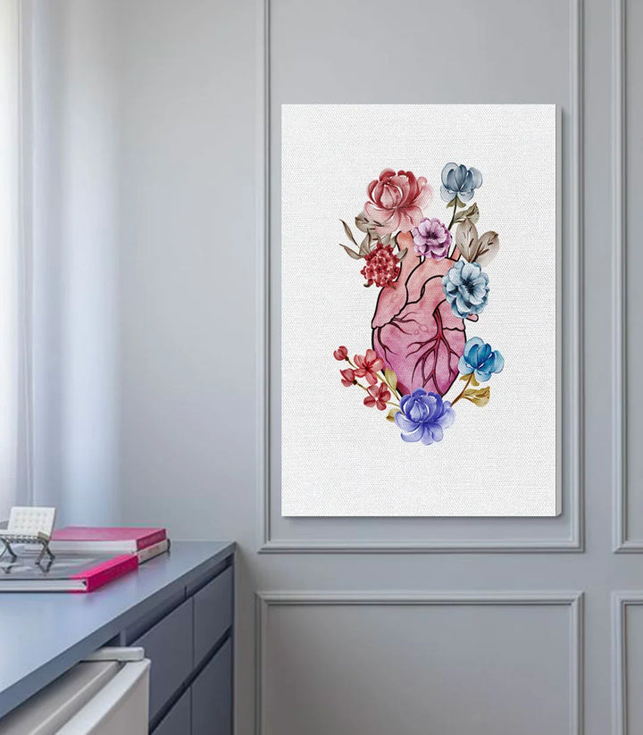 Tableau Floral Heart en mise en situation décoration intérieur - Massinart