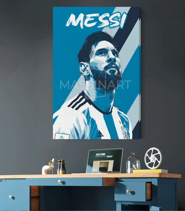 Décoration murale Tableau Messi style pop-art graphique Massinart