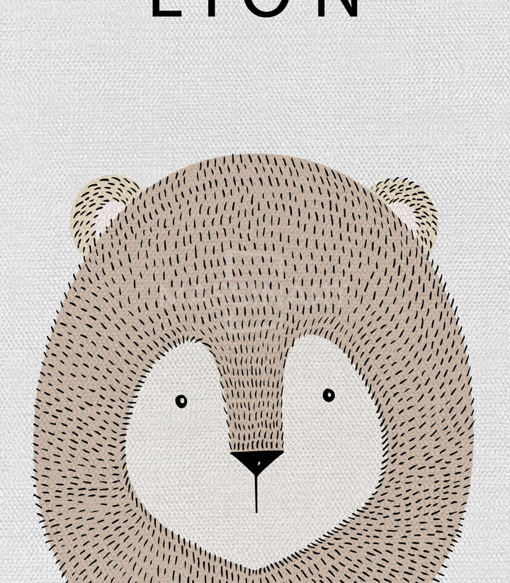 Détail cadre - Set de 4 tableaux animaux minimalistes Massinart