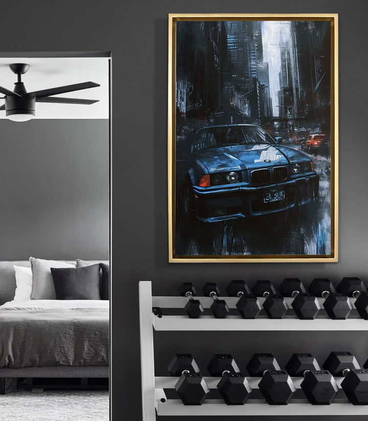 Tableau City Roadster mise en situation chambre moderne Massinart