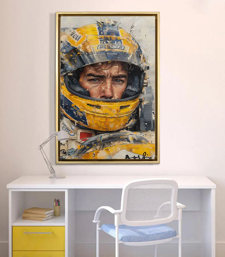 Mise en situation tableau Racing Focus décoration bureau moderne Massinart