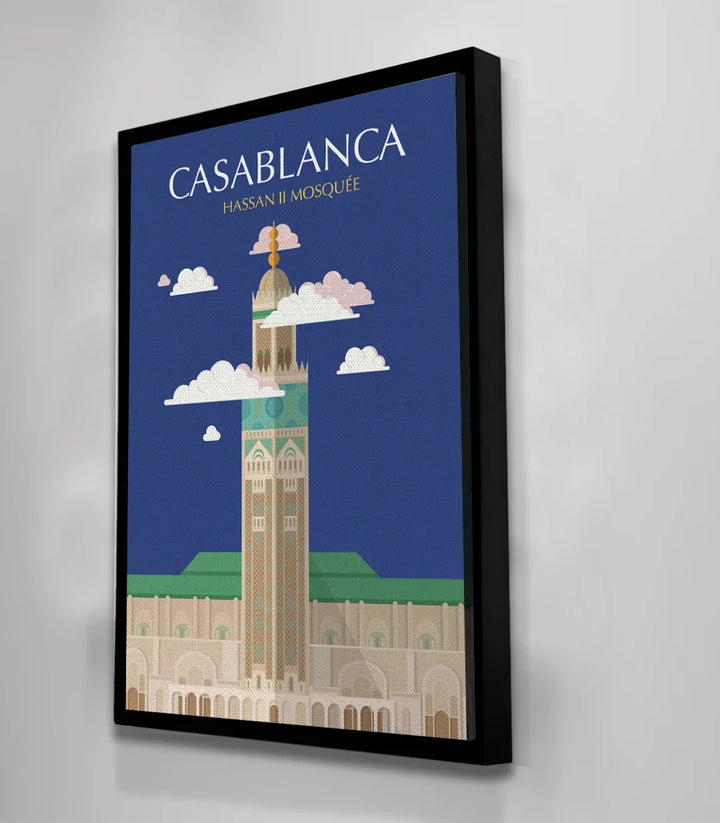 Tableau Hassan II Mosquée Massinart — mise en situation bureau design