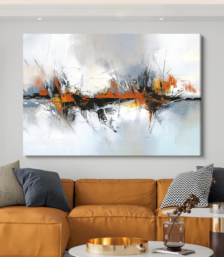 Détail texture Awakening tableau expressionniste contemporain Massinart