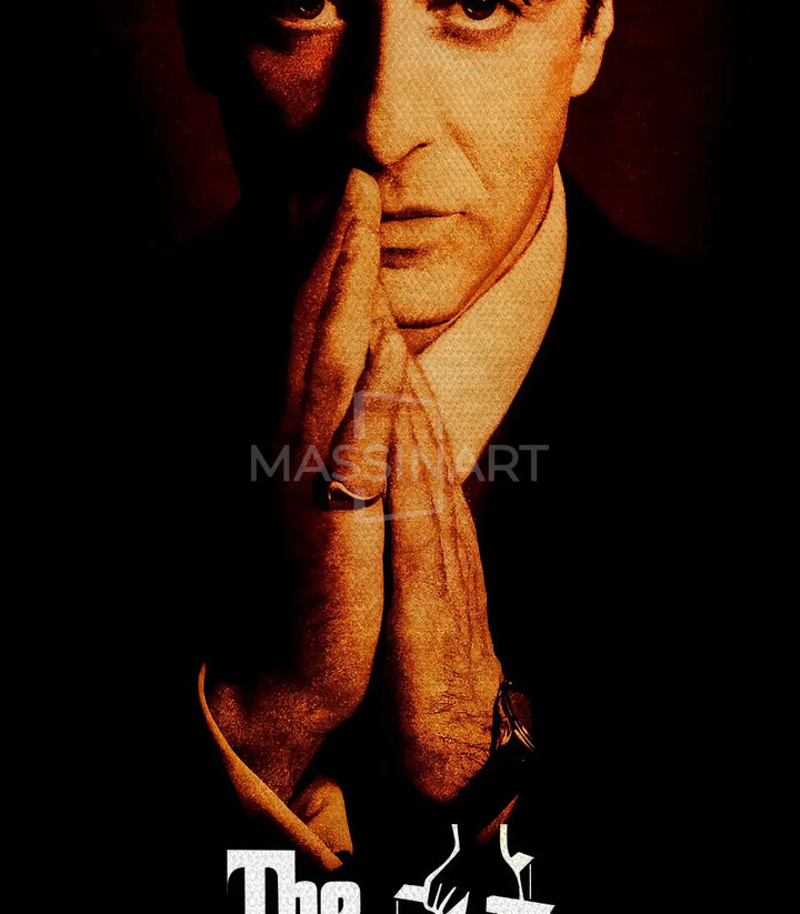 Tableau Godfather Part III triptyque cinema Massinart — decoration murale noir or